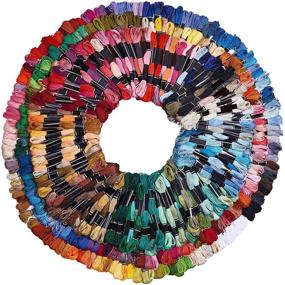 img 4 attached to BENECREAT 450 Skeins Multi-Color Sewing Threads Embroidery Floss Cross Stitch Threads Friendship Bracelets Floss for Crafts Making - 447 Colors - Enhance Your Crafting Projects!