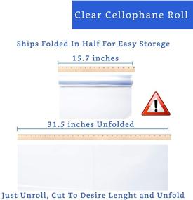 img 3 attached to 🎁 Clear Cellophane Wrap Roll for Gift Baskets - 110 ft (31.5 in x 110 ft) - Clear Wrap Cellophane Bags - Clear Wrapping Paper - Clear Gift Wrap - Celophane Basket Wrap - Cello Wrap