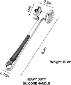 img 3 attached to Aliglow Tenderizing Meat Hammer Tool for Kitchen - Mallet Pounder for Tenderizing Steak, Beef, and Poultry