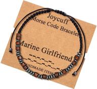 stylish morse code bracelets: perfect gifts for women of all ages - mom, daughter, 💝 sister, aunt, wife, girlfriend, cousin, best friend! inspiring, funny silk beaded wrap bracelets with adjustable fit logo