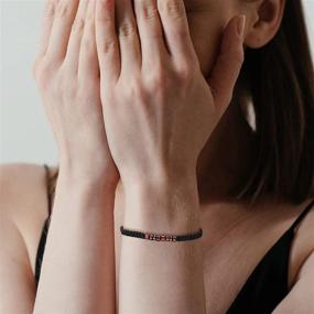 img 3 attached to Stylish Morse Code Bracelets: Perfect Gifts for Women of All Ages - Mom, Daughter, 💝 Sister, Aunt, Wife, Girlfriend, Cousin, Best Friend! Inspiring, Funny Silk Beaded Wrap Bracelets with Adjustable Fit