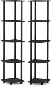 img 4 attached to 📚 Furinno Turn-N-Tube 5-Tier Corner Multipurpose Display Shelves, Pack of 2
