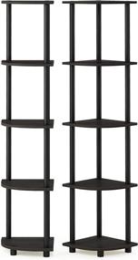 img 2 attached to 📚 Furinno Turn-N-Tube 5-Tier Corner Multipurpose Display Shelves, Pack of 2