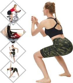 img 1 attached to 🩳 DILANNI High Waist Yoga Shorts for Women: Comfortable Workout Running Biker Shorts with Convenient Pockets