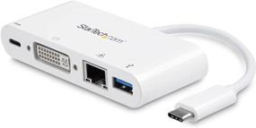 img 4 attached to 🔌 StarTech.com USB C Multiport Adapter - USB-C to DVI-D (Digital) Video Adapter with Power Delivery, GbE, USB-A - Portable USB Type-C/Thunderbolt 3 Mini Laptop Dock (DKT30CDVPD)