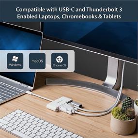 img 3 attached to 🔌 StarTech.com USB C Multiport Adapter - USB-C to DVI-D (Digital) Video Adapter with Power Delivery, GbE, USB-A - Portable USB Type-C/Thunderbolt 3 Mini Laptop Dock (DKT30CDVPD)