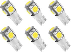 img 4 attached to 6pcs T10 194 168 LED Car Bulb 6000K White Light, Upgraded 5 SMD 5050 Chipset 2825 W5W 175 158 LED Light for Map, Dome, Door, Courtesy, License Plate, and Side Marker Light - T10 LED Car Bulb