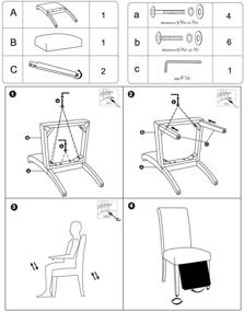 img 1 attached to 🪑 Премиум серый обивной стул для кухни и столовой - Классический акцентный стул CangLong