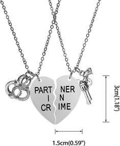 img 3 attached to Vonluxy Partners Necklaces Friendship Handcuffs