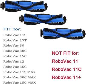 img 3 attached to LesinaVac 3 Pack Rolling Brush Replacements for Eufy RoboVac 11S, 15C, 30, 30C, 12, 35C Robotic Vacuum Cleaner