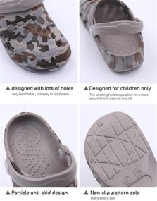 img 3 attached to 👧 ETERNITY J. Kid's Slide Sandals - Garden Water Shoes Slippers for Children, Perfect for Beach, Pool, Shower or Mules for Toddlers Boys Girls