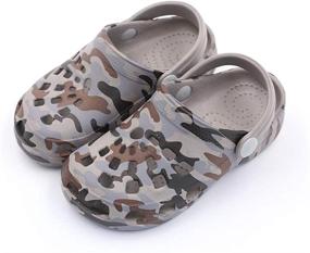 img 4 attached to 👧 ETERNITY J. Kid's Slide Sandals - Garden Water Shoes Slippers for Children, Perfect for Beach, Pool, Shower or Mules for Toddlers Boys Girls