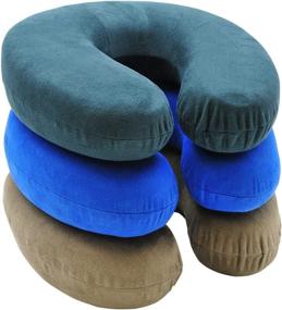 img 4 attached to RoadPro RP2805 Suede/Tan Neck Support Pillow: Ultimate Comfort with Memory Foam