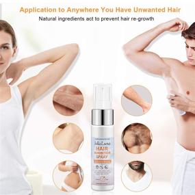 img 1 attached to 💆 JollaLuna Hair Inhibitor: Эффективный спрей для удаления волос у мужчин и женщин - безболезненное решение для лица, рук, ног, груди и подмышек.