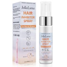 img 4 attached to 💆 JollaLuna Hair Inhibitor: Эффективный спрей для удаления волос у мужчин и женщин - безболезненное решение для лица, рук, ног, груди и подмышек.