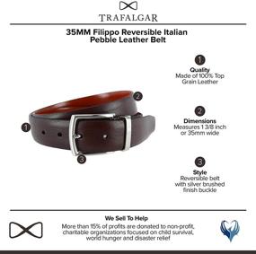 img 3 attached to Trafalgar Filippo Reversible Italian Leather
