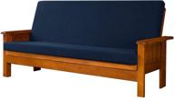🛋️ enhance your futon with the stylish subrtex stretch jacquard futon cover - full size, navy logo