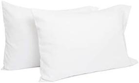 img 2 attached to 🛏️ Om Bedding Collection Travel Pillowcase 12X16 - 500 TC Egyptian Cotton - Set of 2 - Toddler Pillowcase with Envelope Closer - White Solid - 100% Egyptian Cotton - Ideal for Toddler Travel - Size 12x16 - Color: White