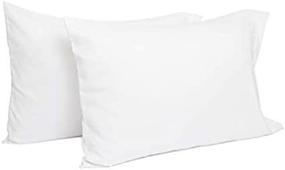img 3 attached to 🛏️ Om Bedding Collection Travel Pillowcase 12X16 - 500 TC Egyptian Cotton - Set of 2 - Toddler Pillowcase with Envelope Closer - White Solid - 100% Egyptian Cotton - Ideal for Toddler Travel - Size 12x16 - Color: White