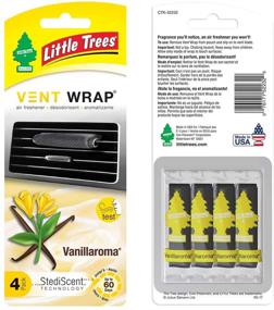 img 3 attached to 16-Count Little Trees Car Air Freshener Vent Wrap, Long-Lasting Invisibly Fresh Scent, Vanillaroma, (4) 4-Packs