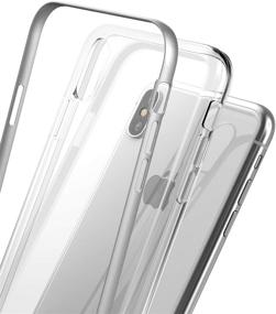 img 2 attached to Transparent Clear Case for iPhone Xs Max with Holster Clip & Metal Kickstand - Ultra Slim Fit Cover with Belt Holder (Reveal Series) - Clear Back