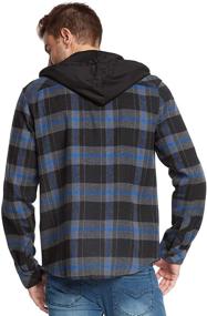 img 2 attached to 👑 Crowns Lightweight Hoodie Flannel Shirt Char: Perfect Men's Clothing for Style and Comfort