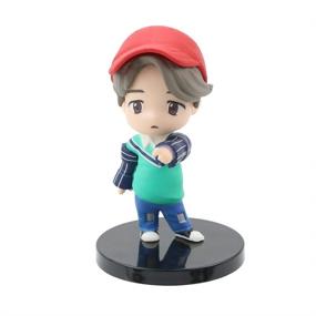 img 1 attached to 🎂 7-Piece BTS Cake Topper Figure Characters Set - Premium Action Figure Toys for BTS Party Supplies and Party Favors