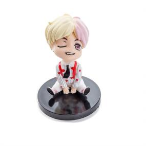img 2 attached to 🎂 7-Piece BTS Cake Topper Figure Characters Set - Premium Action Figure Toys for BTS Party Supplies and Party Favors