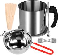 🕯️ optimized candle making pouring pot kit: includes 1 wax melting pot, 1 double boiler pot with heat-resisting handle, and 13 essential candle making tools logo