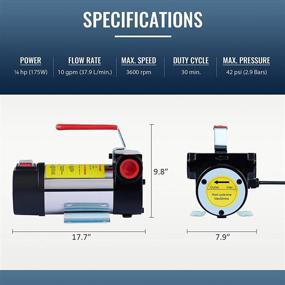 img 3 attached to 🔧Усовершенствованный дизельный насос для перекачки от Orion Motor Tech - 12-вольтовый насос для перекачки топлива для дизельного топлива, керосина, машинного и трансформаторного масла - Комплексный набор для перекачки дизельного топлива