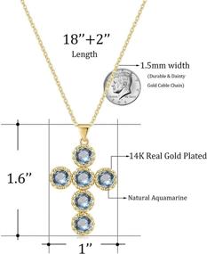 img 1 attached to Aquamarine Necklace Gemstone Religious Birthstone