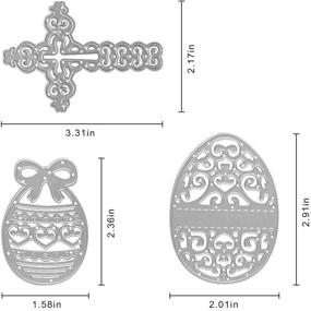 img 3 attached to 🎄 Набор ножей для вырубки металла на Рождество: крест и 2 яйца, тиснение для оттиска на открытках, скрапбукинге, бумажном ремесле, альбоме, штампах, декоре.