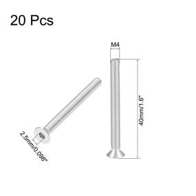 img 2 attached to Uxcell M4X40Mm Machine Stainless Fasteners