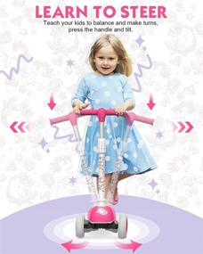 img 2 attached to 🛴 Mountalk Foldable Toddler Scooter: Adjustable Heights, LED Wheels, Ideal for Boys and Girls