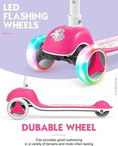 img 1 attached to 🛴 Mountalk Foldable Toddler Scooter: Adjustable Heights, LED Wheels, Ideal for Boys and Girls