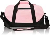 👜 dalix 18-inch two tone duffle bag: medium in black, red, blue, gold, pink, purple, and gray - ultimate travel companion! логотип