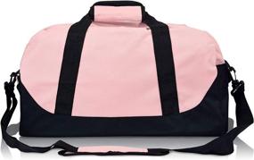 img 1 attached to 👜 DALIX 18-inch Two Tone Duffle Bag: Medium in Black, Red, Blue, Gold, Pink, Purple, and Gray - Ultimate Travel Companion!