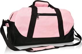 img 3 attached to 👜 DALIX 18-inch Two Tone Duffle Bag: Medium in Black, Red, Blue, Gold, Pink, Purple, and Gray - Ultimate Travel Companion!