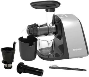 img 2 attached to 🥦 BioChef Axis Compact Masticating Juicer - BPA Free, Quiet 150w Motor / 80 RPM, 1.8" Wide Chute - Wheatgrass Juicer for Greens, Fruits, and Vegetable Juice Extraction - Easy to Clean & Affordable (Silver)