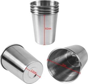 img 3 attached to 🥃 Shatterproof Stainless Steel Drinking Glasses by EVERMARKET