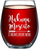 hakuna moscato means drink stemless logo