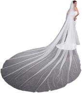 👰 elliehouse women's simple wedding 2-tier bridal veil with metal comb - l11 logo