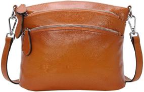 img 4 attached to 👜 Stylish Leather Handbags: Designer Crossbody, Shoulder and Satchel Options, with Wallets for Women