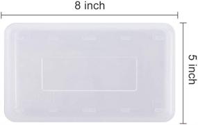 img 1 attached to 📦 Clear Multi-Purpose Pencil Box - Durable Plastic Storage Organizer for Office Supplies - Large Capacity - 3 Pack