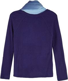 img 3 attached to Stylish Twist Front Long Sleeve Raglan Top for Amy Byer Girls