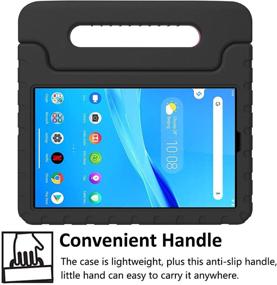 img 2 attached to 📱 Protective & Lightweight Lenovo Tab M8 Tablet Kids Case - Shockproof Handle Stand - Black