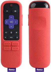 img 2 attached to SIKAI Silicone Cover For Roku Streaming Stick Remote Shockproof Protective Case For Roku Streaming Stick Plus 3800R / 3810R Enhanced Voice Remote Anti-Lost With Remote Loop (Red)