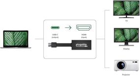 img 2 attached to 🔌 Адаптер HDMI 4K 30 Гц: Plugable USB-C to HDMI совместим с MacBook Pro, Windows, Chromebooks, 2018+ iPad Pro, Dell XPS и другими.