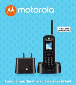 img 3 attached to 📞 Телефон Motorola O211 DECT 6.0 с дальним действием, черный - влаго- и пыленепроницаемый, сертифицирован по стандарту IP67 - комплект из 1 трубки с Blucoil кабелем Cat5e длиной 10 футов и 5 reusable кабельных застежек.