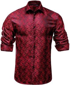 img 4 attached to 👔 Tie Paisley Jacquard Wedding Men's Clothing and Shirts - Regular Fit